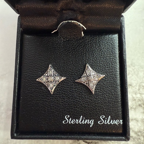 Macy's Jewelry - NWT Diamond Star Stud Earrings (1/10 ct. t.w.) in Sterling Silver
